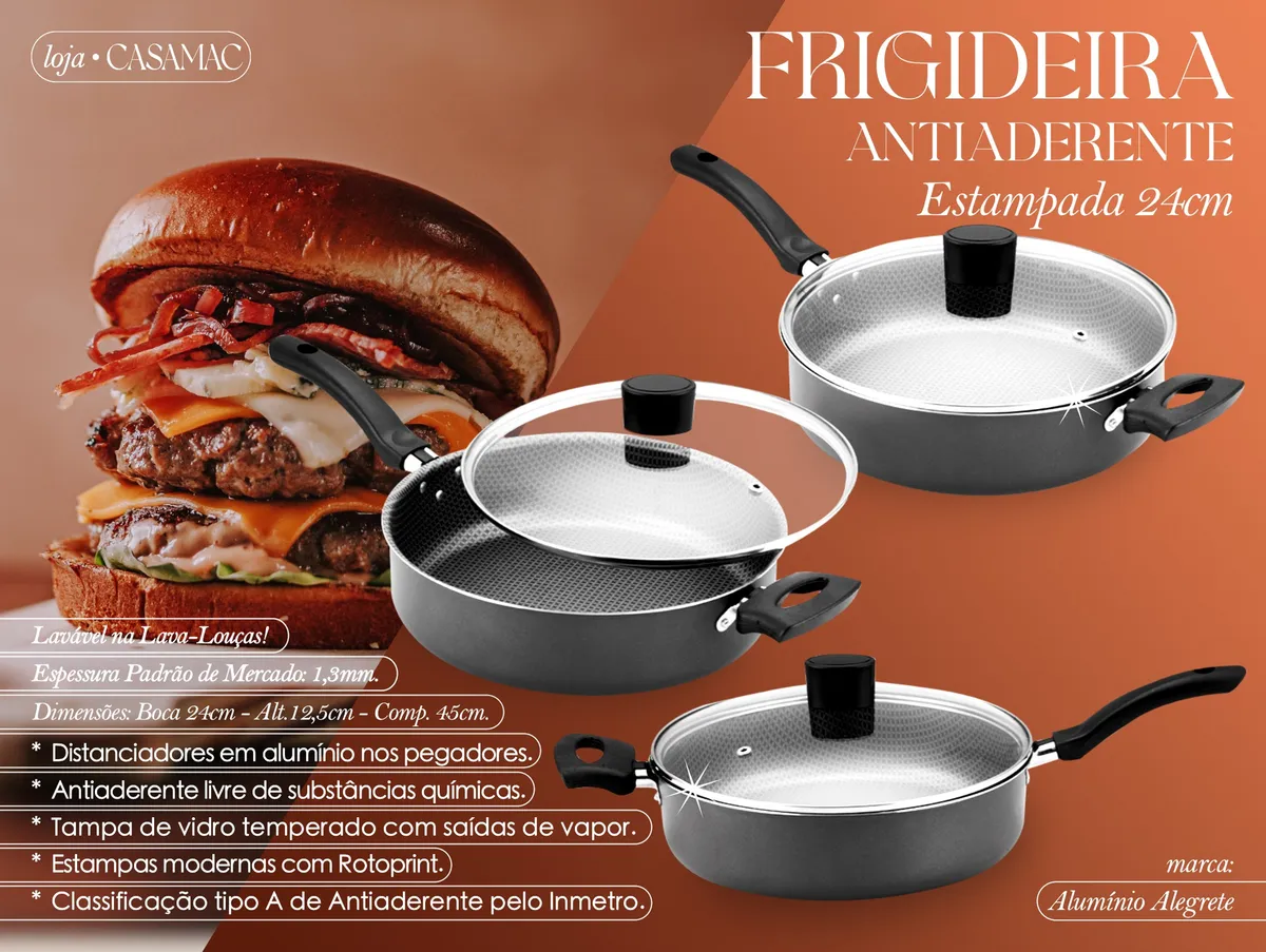 Mega Jogo De Panelas Antiaderente Cozinha Completa 19 Peças - Image 6