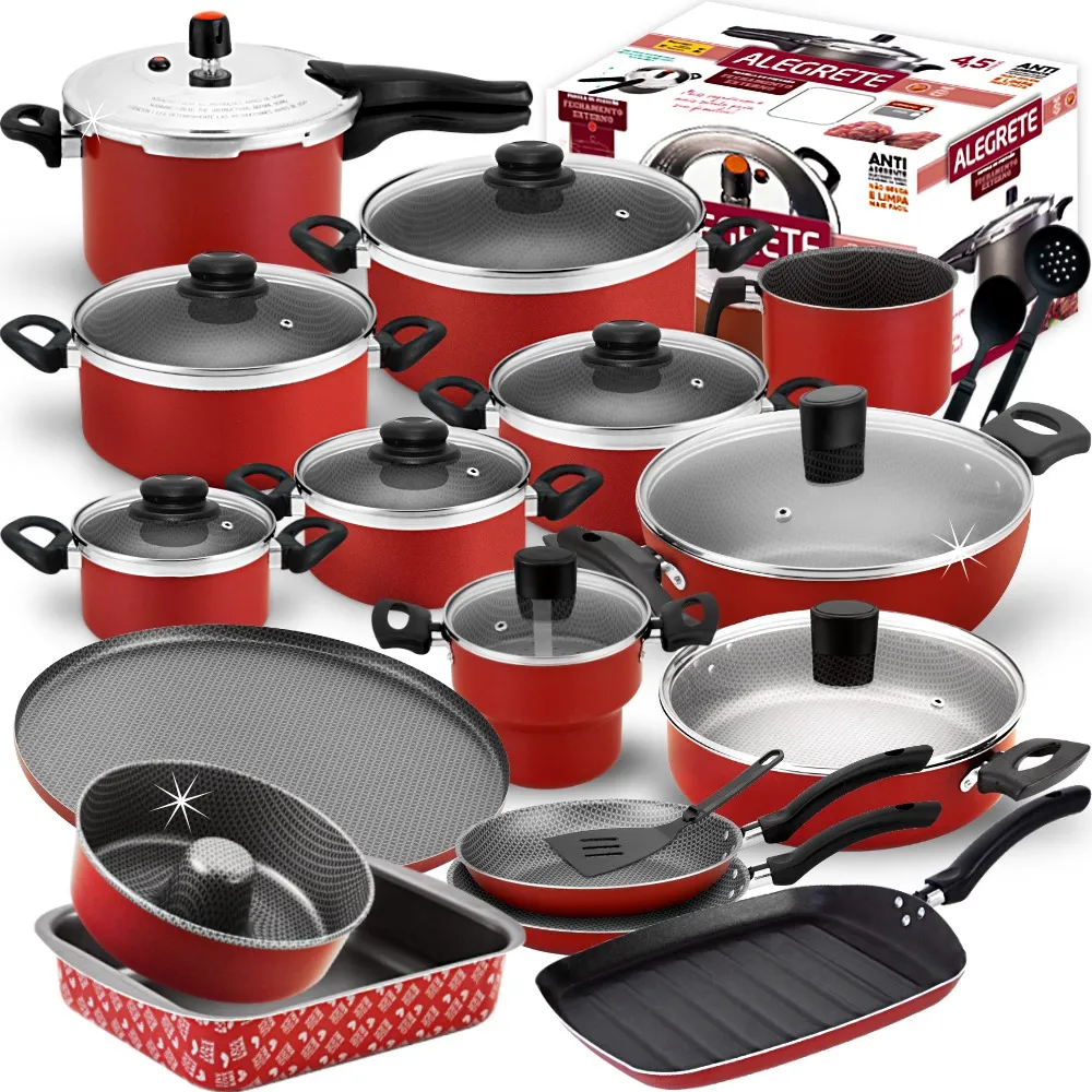 Mega Jogo De Panelas Antiaderente Cozinha Completa 19 Peças - Image 1