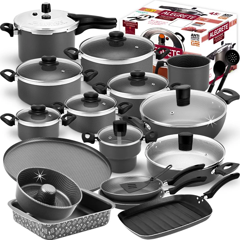 Mega Jogo De Panelas Antiaderente Cozinha Completa 19 Peças - Image 19